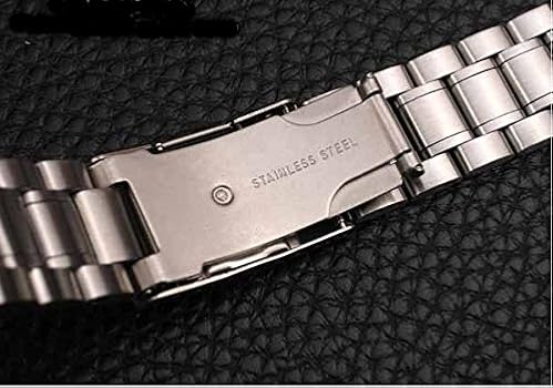 20mm ステンレス無垢　3連ブレス未使用 ラグ幅：20mm】無垢ステンレス 3連 ブラッシュシルバー/つや消し